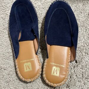 Brunomagli Navy Blue Suede Loafers